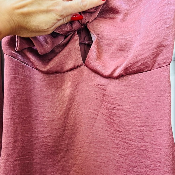 Sage Long Sleeve Dress in Deep Rose - Picture 5 of 8